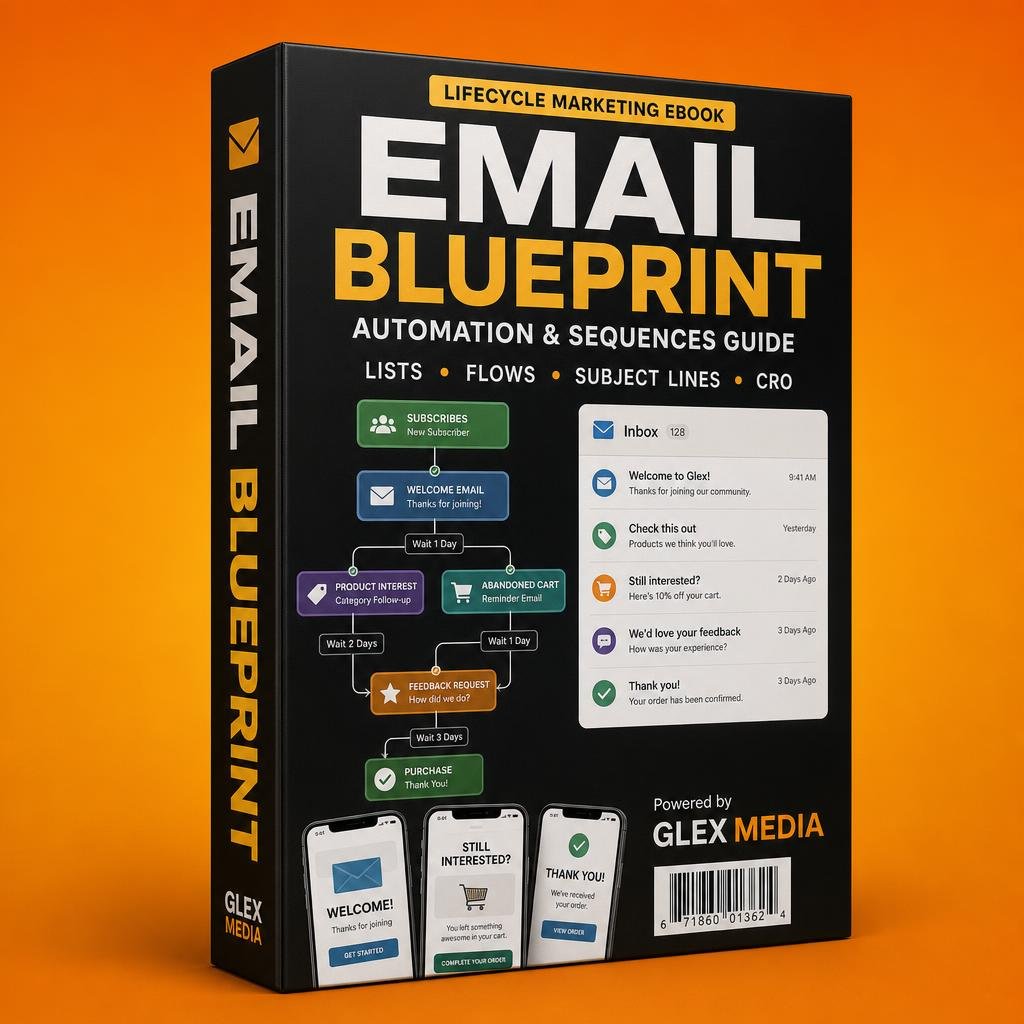 Email Blueprint ebook 3D box mockup by GLEX MEDIA
