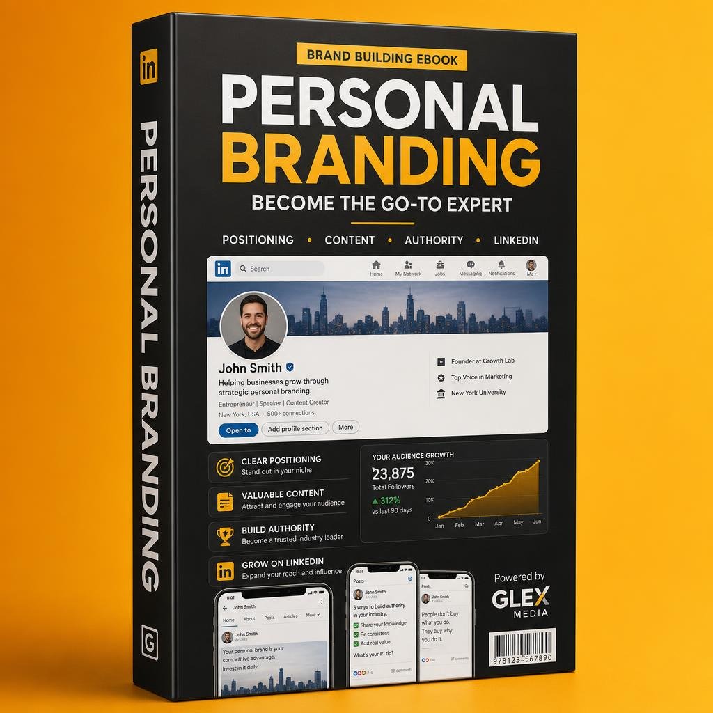 Personal Branding ebook 3D box mockup by GLEX MEDIA