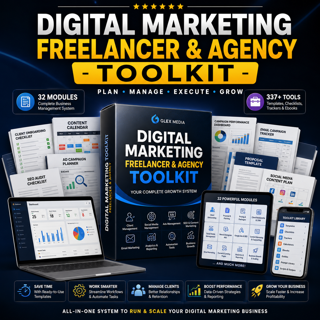 Digital Marketing Freelancer & Agency Toolkit by GLEX MEDIA